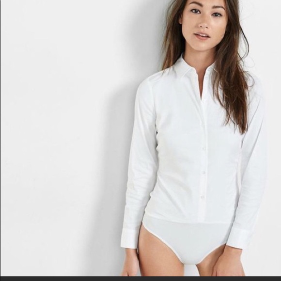 New express bodysuit Button down long sleeve shirt - Picture 3 of 11